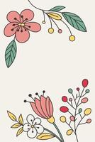 Floral Frame Background Decorative Botanical Design vector