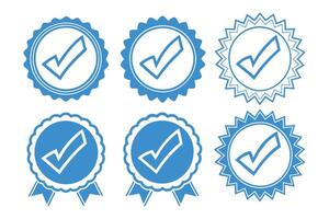 Set of Quality Check Badges and Icons vector