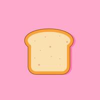 Slice of toast , slice bread for breakfast illustration cartoon flat design vector