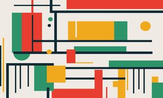 colorful abstract modern pattern lines and shapes vector