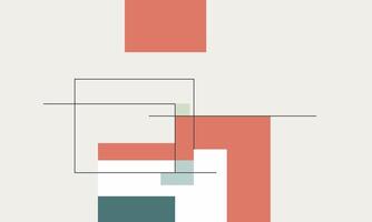 geometric abstract flat design square and rectangle vector