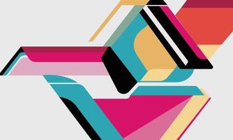 colorful abstract flat design triangle shape vector