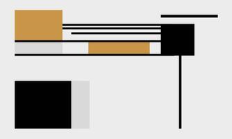 black and white drawing of abstract flat design vector