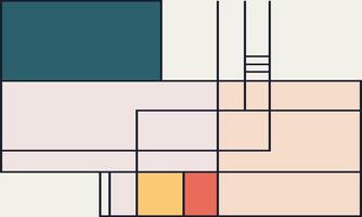 falt design square different colors and shapes vector