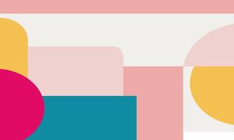 colorful abstract flat background shapes and circles vector