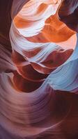 Beautiful abstract patterns of red and blue rock formations in a stunning canyon. photo