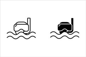 Snorkel icon. sign for mobile concept and web design. illustration vector