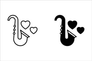 Saxophone Icon. symbol for mobile concept and web design. illustration vector
