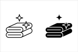 Towel icon set. Bathroom sign. for mobile concept and web design. illustration on white background vector