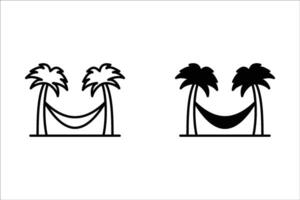 Hammock icon. sign for mobile concept and web design. illustration vector