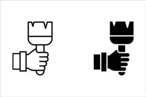 Brush icon set. paint brush Symbol. Paint sign. for mobile concept and web design. illustration on white background vector