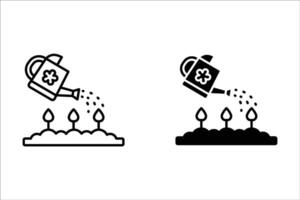 Watering can icon. illustration for mobile concept and web design. illustration on white background vector