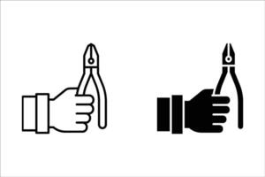 Pliers icon. sign for mobile concept and web design. illustration vector