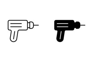 Set of Drill icons. for mobile concept and web design. illustration on white background vector