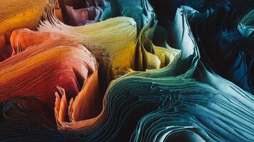A colorful abstract painting with many different colors photo