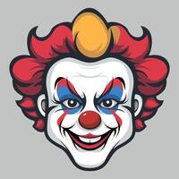 colored clown face icon isolated on white background vector
