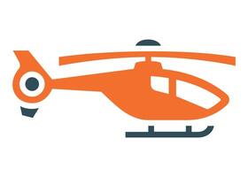 colored helicopter icon on white background vector