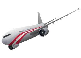 airplane aircraft with Austrian flag on white background vector