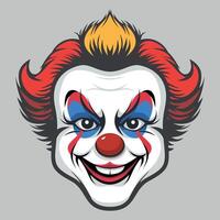 clown face icon isolated on white background vector