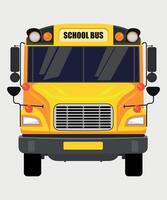 school bus cabin front view on white background vector