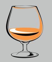 glass goblet for alcohol isolated on white background vector