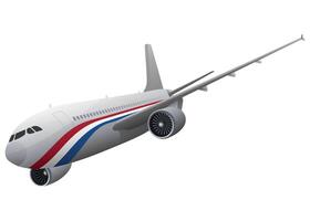 airplane aircraft with Netherlands flag on white background vector