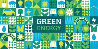Green energy. Geometric pattern,background. vector