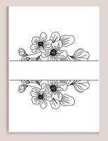 Isolated Colorful Line Frame Icon Leaf Floral Border Divider for save the date wedding vector