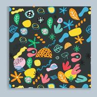 colorful line doodle seamless pattern. Creative minimalist style art background collection for children or trendy design with basic shapes vector