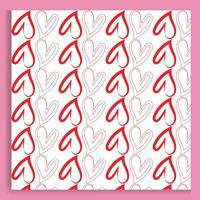 Seamless red Harts pattern background vector