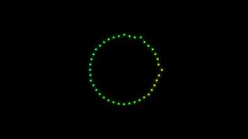 Circular dotted audio visualizer with glowing lights video