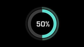 Dynamic Circular Progress Bar Animation in Cyan Gradient video