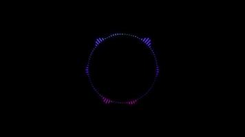 Circular neon audio spectrum visualizer video