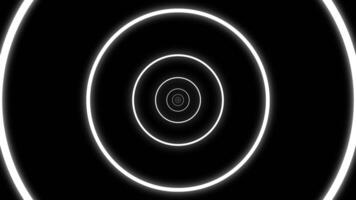 Glowing infinite tunnel loop with concentric circles video