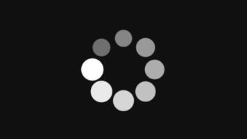 Monochrome Animated Loading Circle Design video