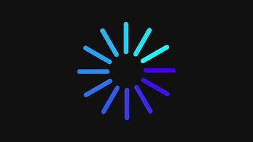 Colorful Gradient Loading Animation with Radiating Bars video