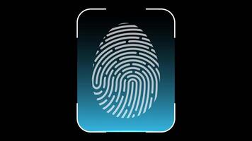 Biometric Fingerprint Scanner with Digital Scan Animation video