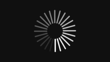 Rotating Sunburst Loading Animation on Dark Background video