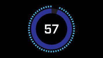 Blue Circular Countdown Timer Animation video