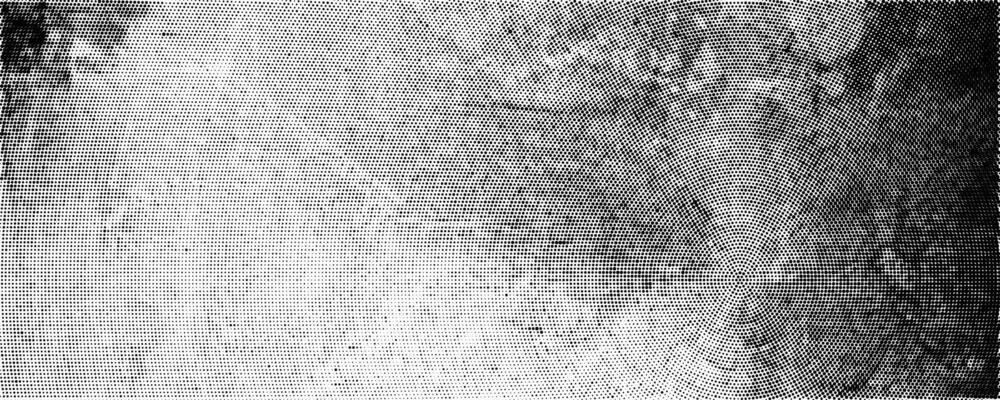 Unique grunge wall texture with halftone pattern showcasing scratches and scuffs in black and white for creative design purposes.
