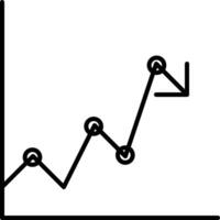 Abstract illustration of a line graph with a visual representation of decline and direction arrow, suitable for business, finance, or data analysis graphics. vector