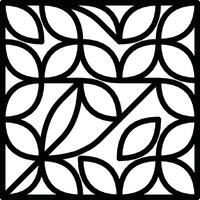 Abstract symmetrical leaf design in black and white, featuring interlocking and overlapping shapes to create a modern, minimalist pattern ideal for design, decoration, and artistic motifs vector