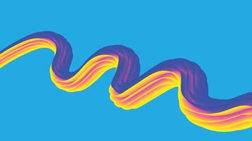 Dynamic and colorful abstract art showcasing a gradient ribbon on a vivid blue backdrop, ideal for creative and modern designs. vector