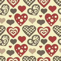 Seamless Vintage Heart Pattern vector