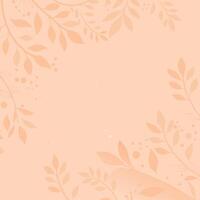 Elegant Floral Background Soft Peach Aesthetic Minimalist Botanical Design Nature Inspired Art vector
