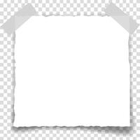torn paper frame tape, realistic ripped edge effect for design vector