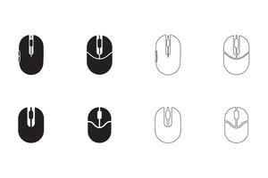 Computer Mouse Icon Set with Clean Lines vector