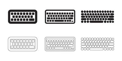 Minimalist Keyboard Icons Collection vector
