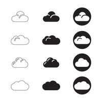Cloud Icons in Various Styles and Formats. vector