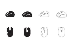 Minimalist Computer Mouse Icons Collection vector